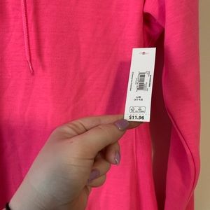 Neon Pink Sweatshirt Dress